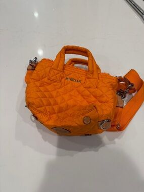 MZ Wallace Quilted Orange Crossbody Bag